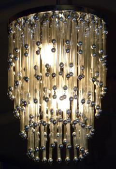 Unusual Art Deco Modern Chandelier with Silver Balls - 152911