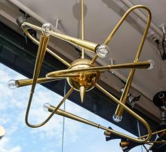 Unusual Brass Sputnik Chandelier - 879107