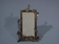 Unusual Bronze Frame with Exotic Fronds C 1910 - 3748288