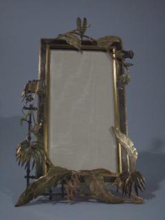 Unusual Bronze Frame with Exotic Fronds C 1910 - 3748292