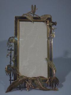 Unusual Bronze Frame with Exotic Fronds C 1910 - 3748298