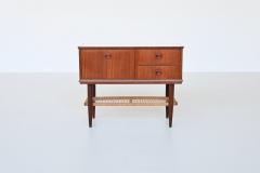 Unusual Danish chest of drawers in teak and cane Denmark 1960 - 3903787