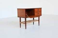 Unusual Danish chest of drawers in teak and cane Denmark 1960 - 3903789