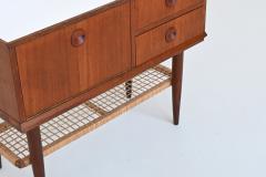 Unusual Danish chest of drawers in teak and cane Denmark 1960 - 3903792