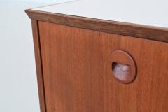 Unusual Danish chest of drawers in teak and cane Denmark 1960 - 3903795