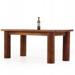 Unusual French Brutalist Palm Wood Dining Table or Executive Desk C 1975  - 4756261
