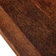 Unusual French Brutalist Palm Wood Dining Table or Executive Desk C 1975  - 4756264