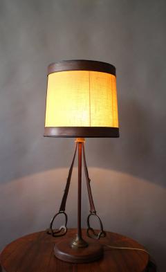 Unusual French Stirrup Table Lamp - 357806