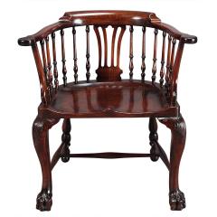 Unusual George III Mahogany Windsor Armchair - 4597817