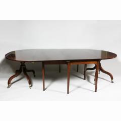 Unusual Irish Regency Two Pedestal Dining Table - 3740498