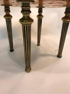 Unusual Italian Specimen Side or Accent Table with Stone Top and Brass Legs - 446392