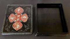 Unusual Japanese Lacquer Inkstone Box with MOP Inlays - 1826415