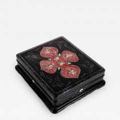 Unusual Japanese Lacquer Inkstone Box with MOP Inlays - 1827248