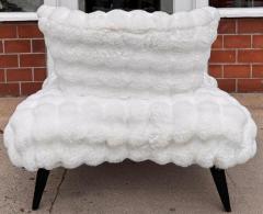 Unusual Mid Century Modern Club Chair W Faux Fur - 3575510
