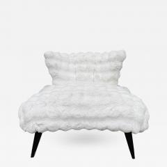 Unusual Mid Century Modern Club Chair W Faux Fur - 3575904