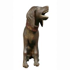 Unusual Painted and Carved Wood Dog - 3915820