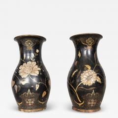 Unusual Pair Of French Glazed Terracotta Vases - 4508535