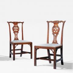 Unusual Pair of 18th Century George III Cherry Chairs Chippendale Period - 3130486