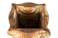 Unusual Pair of Art Deco Cast Iron Garden Pedestals for Statuary or Planters - 4500433