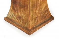 Unusual Pair of Art Deco Cast Iron Garden Pedestals for Statuary or Planters - 4500438