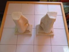 Unusual Pair of Italian Mid Century Modern Oversized Nose Bookends - 1629668