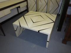 Unusual Parchment and Enamel Coffee Table - 344529