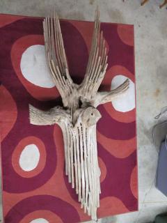 Unusual Saguaro Cactus Skeleton Fiberglass Mirror Shelf Midcentury - 1550576