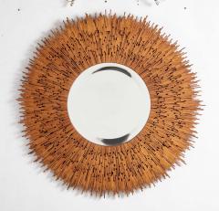 Unusual Tramp Art Sunburst Mirror - 4257485