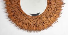 Unusual Tramp Art Sunburst Mirror - 4257486