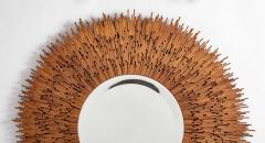 Unusual Tramp Art Sunburst Mirror - 4257487