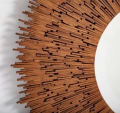 Unusual Tramp Art Sunburst Mirror - 4257488