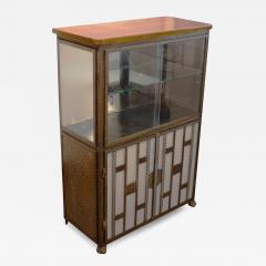 Unusual brass and glass serving vitrine - 3817536