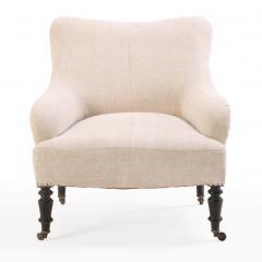 Unusual pair of French Napoleon III lounge chairs C 1860  - 4324481