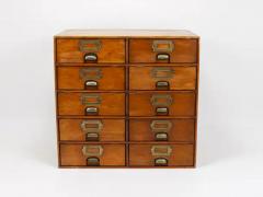 Up to 2 Antique Wooden Chest Of Drawers Filing Cabinet Louri Co Vienna 1910 - 4105927