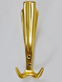 Up to Five Golden Hollywood Regency Wall Coat Hooks Italy 1970s - 4057862
