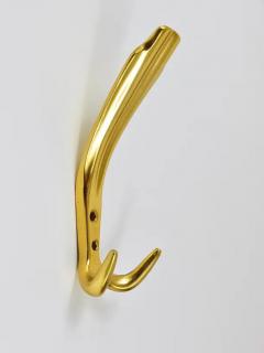 Up to Five Golden Hollywood Regency Wall Coat Hooks Italy 1970s - 4057865
