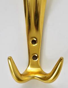 Up to Five Golden Hollywood Regency Wall Coat Hooks Italy 1970s - 4057940