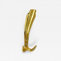 Up to Five Golden Hollywood Regency Wall Coat Hooks Italy 1970s - 4061080