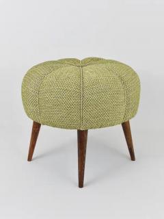 Up to Six Charming Zigzag Midcentury Stools Pouf Ottoman Footstool 1950s - 4052647