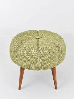 Up to Six Charming Zigzag Midcentury Stools Pouf Ottoman Footstool 1950s - 4052685