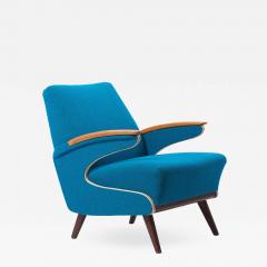 Upholstered Aerodynamic Lounge Chair 1950s - 1259170