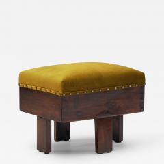 Upholstered Art Deco Stool Europe ca 1930s - 3037908