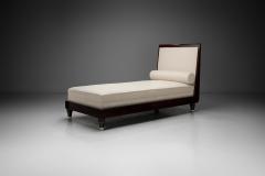 Upholstered Daybed with Stained Wood Frame France 20th Century - 4240389