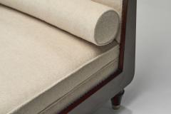 Upholstered Daybed with Stained Wood Frame France 20th Century - 4240399