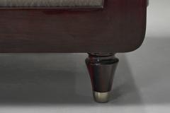 Upholstered Daybed with Stained Wood Frame France 20th Century - 4240403