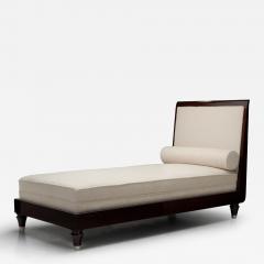 Upholstered Daybed with Stained Wood Frame France 20th Century - 4247173