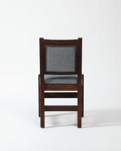 Upholstered Dining Chairs with Oak Frames United States c 1940 - 3816203