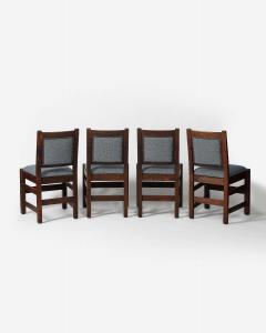 Upholstered Dining Chairs with Oak Frames United States c 1940 - 3816279