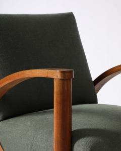 Upholstered Elm Armchair France c 1930 - 3666562