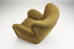 Upholstered Finnish Lounge Chair and Ottoman Finland 1950s - 3068121